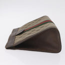 GUCCI GG Supreme Web Sherry Line Clutch Bag PVC Beige 67 014 2125 Auth ar14352-5