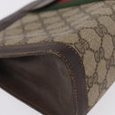 GUCCI GG Supreme Web Sherry Line Clutch Bag PVC Beige 67 014 2125 Auth ar14352-8