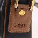 LOEWE Shoulder Bag Leather Black Gold Auth ar14355-15