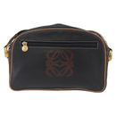 LOEWE Shoulder Bag Leather Black Gold Auth ar14355-2