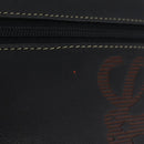LOEWE Shoulder Bag Leather Black Gold Auth ar14355-3