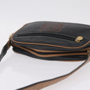 LOEWE Shoulder Bag Leather Black Gold Auth ar14355-7