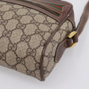 GUCCI GG Supreme Web Sherry Line Bag PVC Beige Gold 001 50 6655 Auth ar14356-10