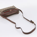 GUCCI GG Supreme Web Sherry Line Bag PVC Beige Gold 001 50 6655 Auth ar14356-7