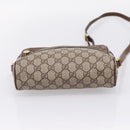 GUCCI GG Supreme Web Sherry Line Bag PVC Beige Gold 001 50 6655 Auth ar14356-9