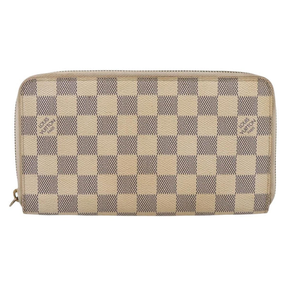 LOUIS VUITTON Damier Azur Zippy Organizer Long Wallet N60012 LV Auth ar14357