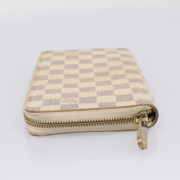 LOUIS VUITTON Damier Azur Zippy Organizer Long Wallet N60012 LV Auth ar14357