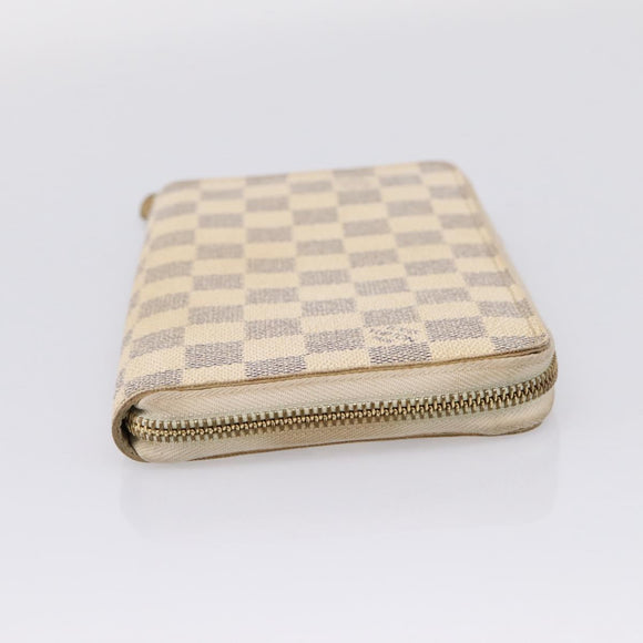 LOUIS VUITTON Damier Azur Zippy Organizer Long Wallet N60012 LV Auth ar14357