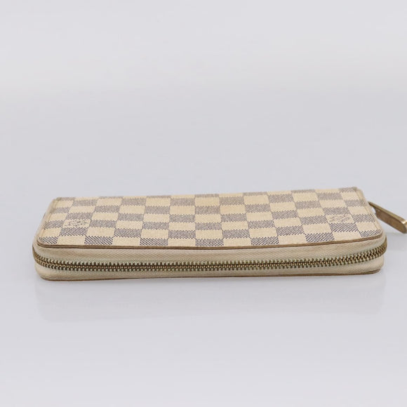 LOUIS VUITTON Damier Azur Zippy Organizer Long Wallet N60012 LV Auth ar14357