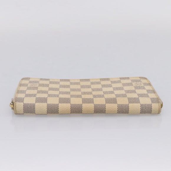 LOUIS VUITTON Damier Azur Zippy Organizer Long Wallet N60012 LV Auth ar14357