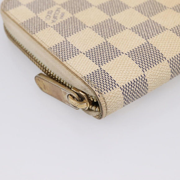 LOUIS VUITTON Damier Azur Zippy Organizer Long Wallet N60012 LV Auth ar14357
