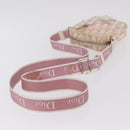 Christian Dior Trotter Canvas Shoulder Bag PVC Pink Silver Auth ar14360-10