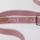 Christian Dior Trotter Canvas Shoulder Bag PVC Pink Silver Auth ar14360-11