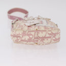 Christian Dior Trotter Canvas Shoulder Bag PVC Pink Silver Auth ar14360-14