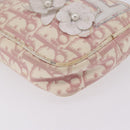 Christian Dior Trotter Canvas Shoulder Bag PVC Pink Silver Auth ar14360-15