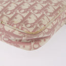 Christian Dior Trotter Canvas Shoulder Bag PVC Pink Silver Auth ar14360-18