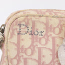 Christian Dior Trotter Canvas Shoulder Bag PVC Pink Silver Auth ar14360-20