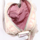 Christian Dior Trotter Canvas Shoulder Bag PVC Pink Silver Auth ar14360-24