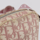 Christian Dior Trotter Canvas Shoulder Bag PVC Pink Silver Auth ar14360-4