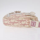 Christian Dior Trotter Canvas Shoulder Bag PVC Pink Silver Auth ar14360-5