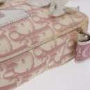 Christian Dior Trotter Canvas Shoulder Bag PVC Pink Silver Auth ar14360-6
