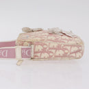 Christian Dior Trotter Canvas Shoulder Bag PVC Pink Silver Auth ar14360-7
