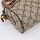 GUCCI GG Supreme Web Sherry Line Bag PVC Beige Gold 001 44 6655 Auth ar14362-11