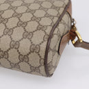 GUCCI GG Supreme Web Sherry Line Bag PVC Beige Gold 001 44 6655 Auth ar14362-12