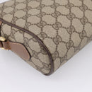 GUCCI GG Supreme Web Sherry Line Bag PVC Beige Gold 001 44 6655 Auth ar14362-13