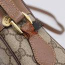 GUCCI GG Supreme Web Sherry Line Bag PVC Beige Gold 001 44 6655 Auth ar14362-14