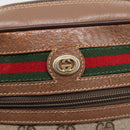 GUCCI GG Supreme Web Sherry Line Bag PVC Beige Gold 001 44 6655 Auth ar14362-16