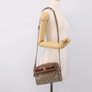 GUCCI GG Supreme Web Sherry Line Bag PVC Beige Gold 001 44 6655 Auth ar14362-24