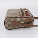 GUCCI GG Supreme Web Sherry Line Bag PVC Beige Gold 001 44 6655 Auth ar14362-5