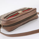 GUCCI GG Supreme Web Sherry Line Bag PVC Beige Gold 001 44 6655 Auth ar14362-6