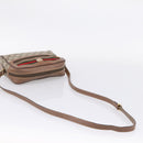 GUCCI GG Supreme Web Sherry Line Bag PVC Beige Gold 001 44 6655 Auth ar14362-7