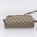 GUCCI GG Supreme Web Sherry Line Bag PVC Beige Gold 001 44 6655 Auth ar14362-9
