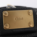 Chloe Paddington Hand Bag Leather Black Gold Silver Auth ar14367A-18