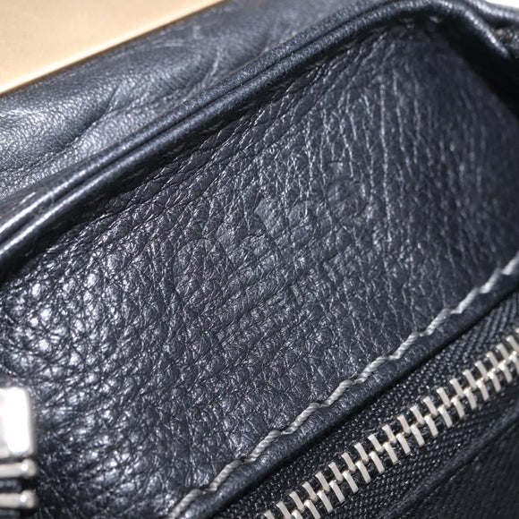 Chloe Paddington Hand Bag Leather Black Gold Silver Auth ar14367A