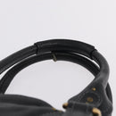 Chloe Paddington Hand Bag Leather Black Gold Silver Auth ar14367A-8