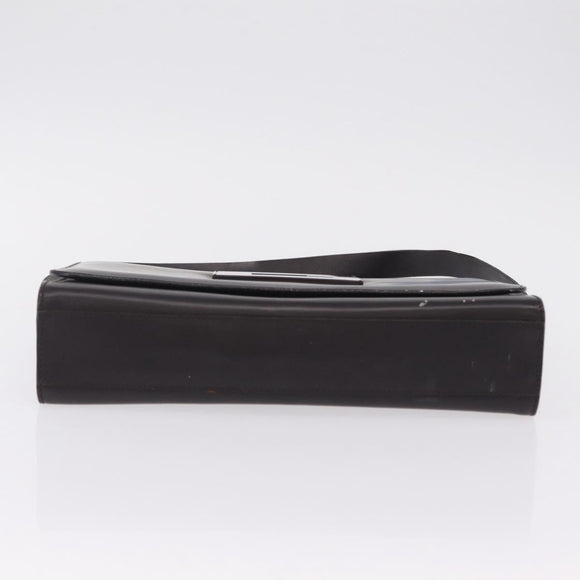 GUCCI Shoulder Bag Leather Outlet Black Silver 001 3063 Auth ar14368