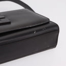 GUCCI Shoulder Bag Leather Outlet Black Silver 001 3063 Auth ar14368-12