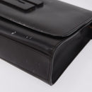 GUCCI Shoulder Bag Leather Outlet Black Silver 001 3063 Auth ar14368-14