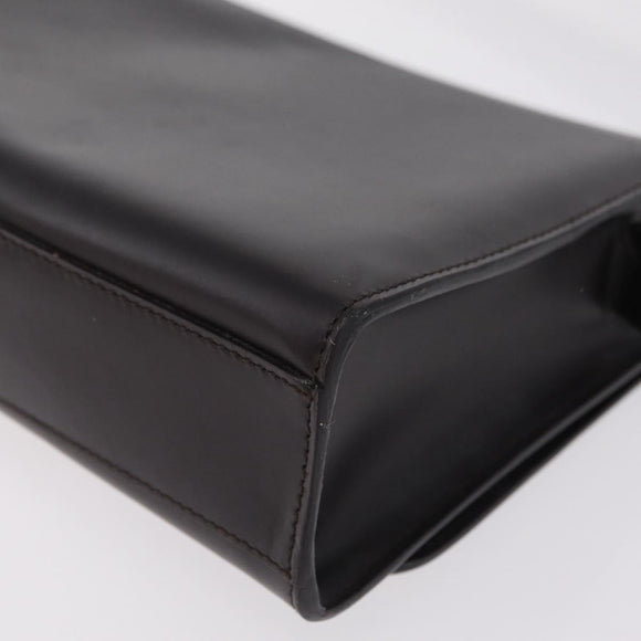 GUCCI Shoulder Bag Leather Outlet Black Silver 001 3063 Auth ar14368