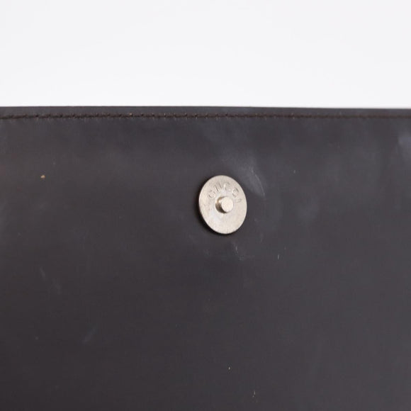 GUCCI Shoulder Bag Leather Outlet Black Silver 001 3063 Auth ar14368