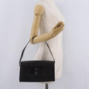 GUCCI Shoulder Bag Leather Outlet Black Silver 001 3063 Auth ar14368-28
