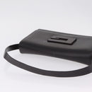 GUCCI Shoulder Bag Leather Outlet Black Silver 001 3063 Auth ar14368-9