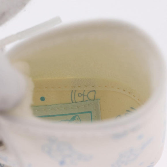 HERMES Baby Shoes Silk White Auth ar14371A