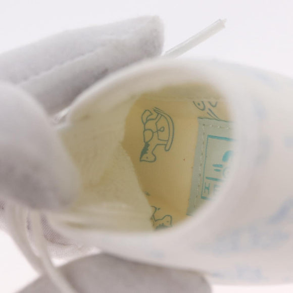 HERMES Baby Shoes Silk White Auth ar14371A