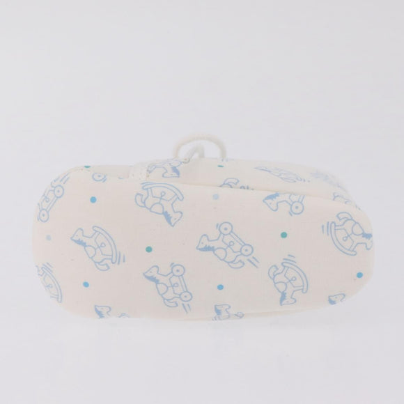 HERMES Baby Shoes Silk White Auth ar14371A