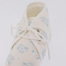 HERMES Baby Shoes Silk White Auth ar14371A-8